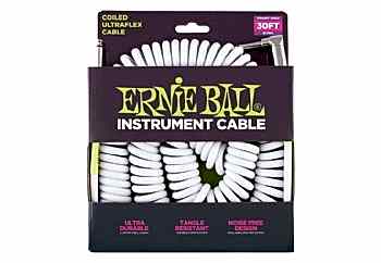 Ernie Ball P06045 30' Coiled Straight / Angle Instrument Cable - Enstrüman Kablosu (9 mt)